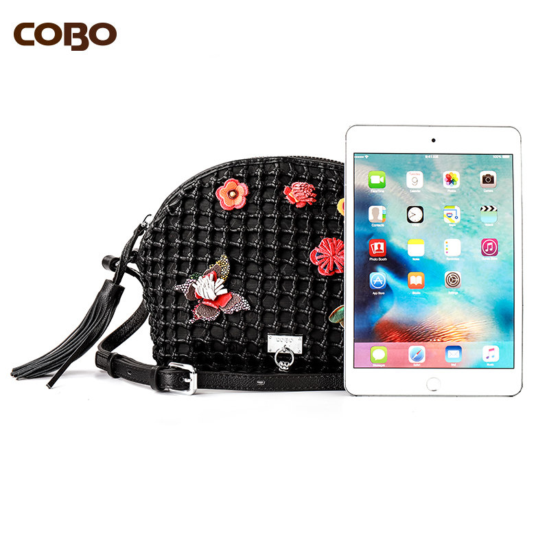 cobo /蔻尔宝头层牛皮手工贝壳包 COBO女士包袋
