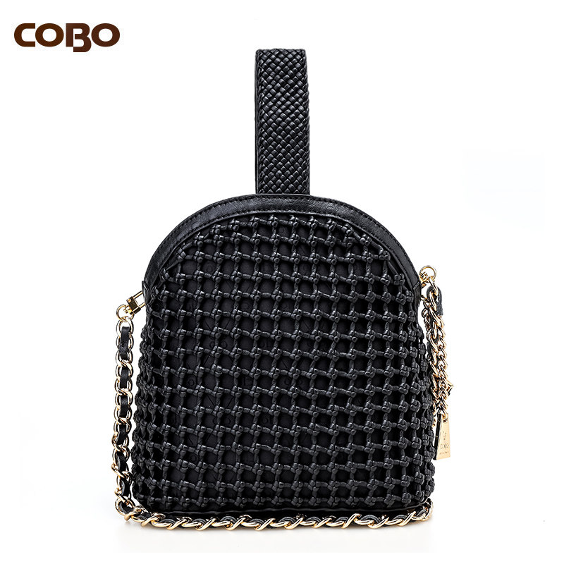 cobo/蔻尔宝头层牛皮手工贝壳包 COBO女士包袋