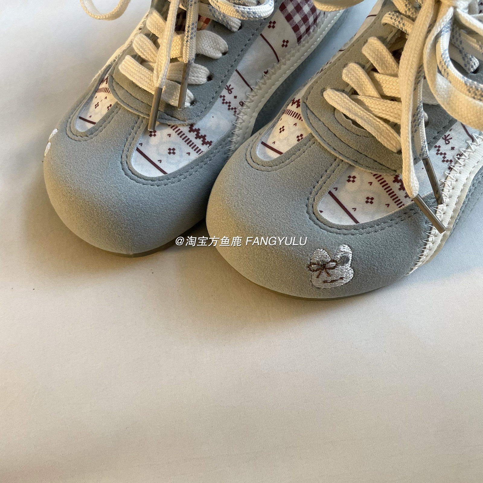 方鱼鹿 德训鞋女2025年春季新款百搭圆头休闲软底运动阿甘鞋ins潮,淘宝优惠券,粉丝福利购,淘宝优惠卷