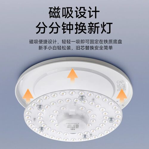 佛山照明吸顶灯替换灯盘改造灯板led灯条圆形环形调色灯芯灯泡 - 图0
