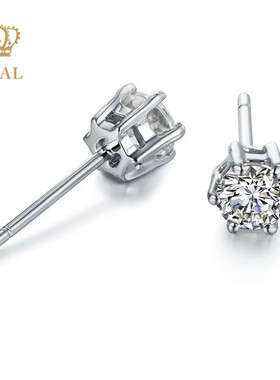 钻石18K金耳钉时尚风配饰珠宝