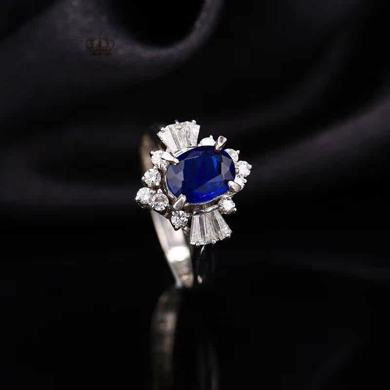 royal蓝宝石女18k金天然无烧戒指 ROYAL JEWELRY皇家珠宝首饰高级私人定制宝石专家戒指/指环