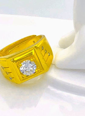 新款越南沙金戒指男镀久不掉色