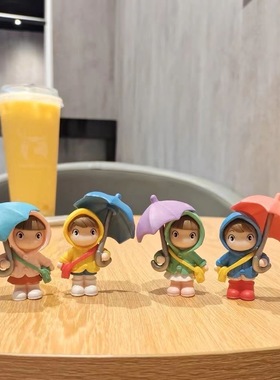 迷你可爱卡通桌面撑雨伞装饰品