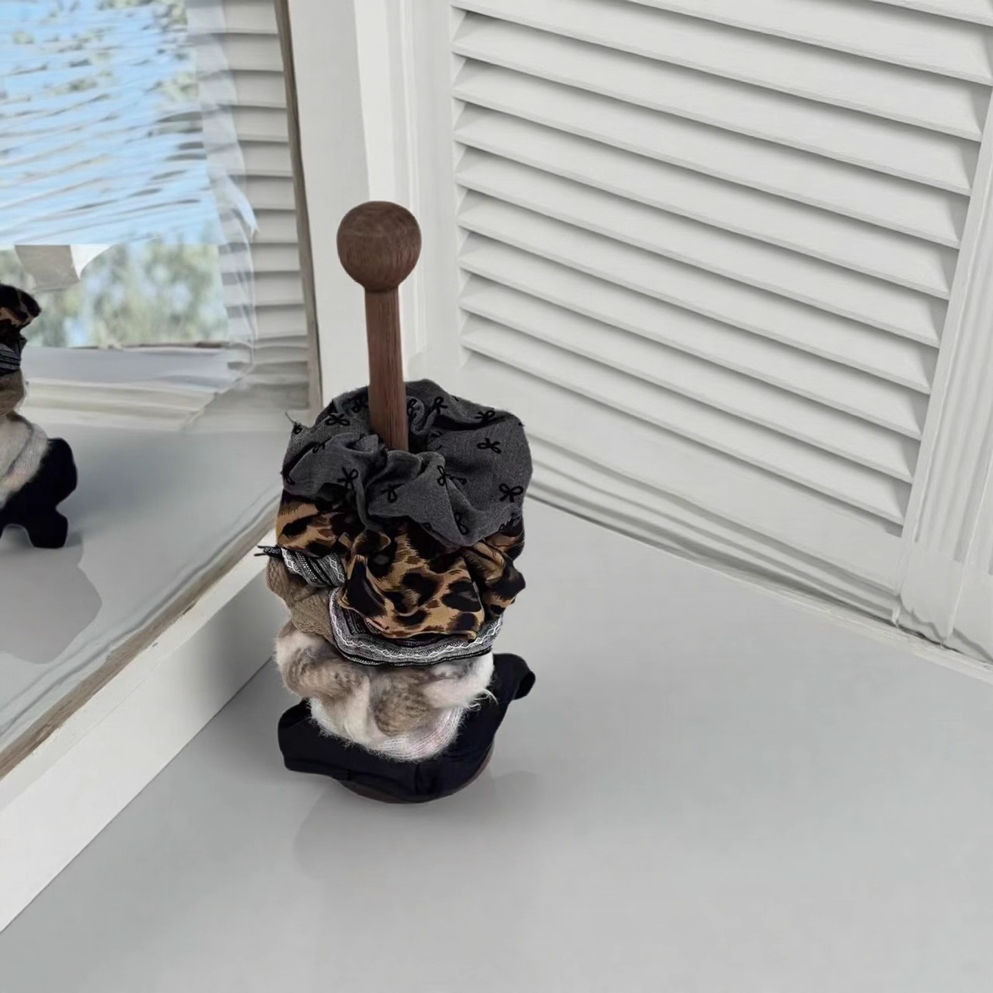 木质大肠发圈桌面收纳架儿童头绳皮筋鲨鱼夹发饰头花原木展架,淘宝优惠券,粉丝福利购,淘宝优惠卷