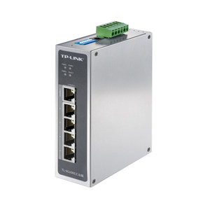 顺丰TP-LINK TL-SG1005工业级5口全千兆网络交换机Web网管轨道导轨式耐高低温IP40抗干扰12V/24V直流DC宽电压