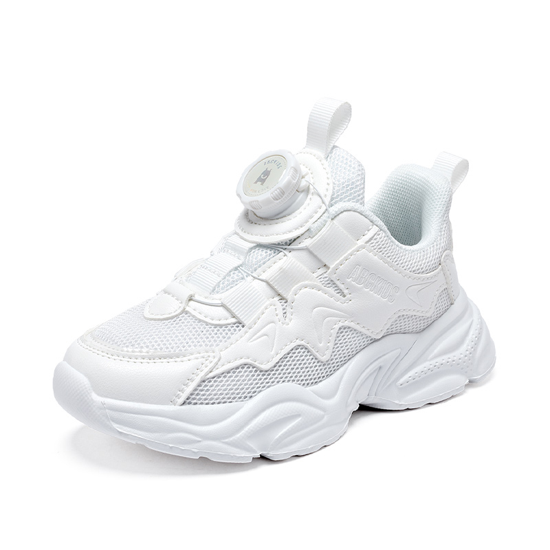 Abckids童鞋儿童小白鞋秋冬款男童白色运动鞋软底防滑女童休闲鞋 - 图3