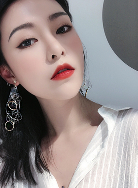 七彩夏天清新ins时尚超仙耳环