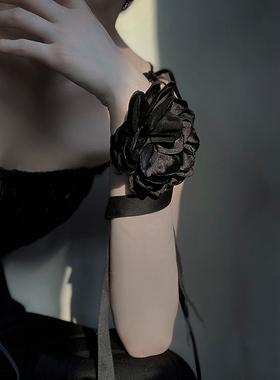 小众设计复古暗黑色潮法式颈带