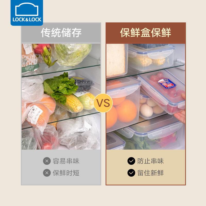 乐扣乐扣保鲜盒塑料微波炉饭盒密封盒食品便当盒冰箱收纳盒水果盒