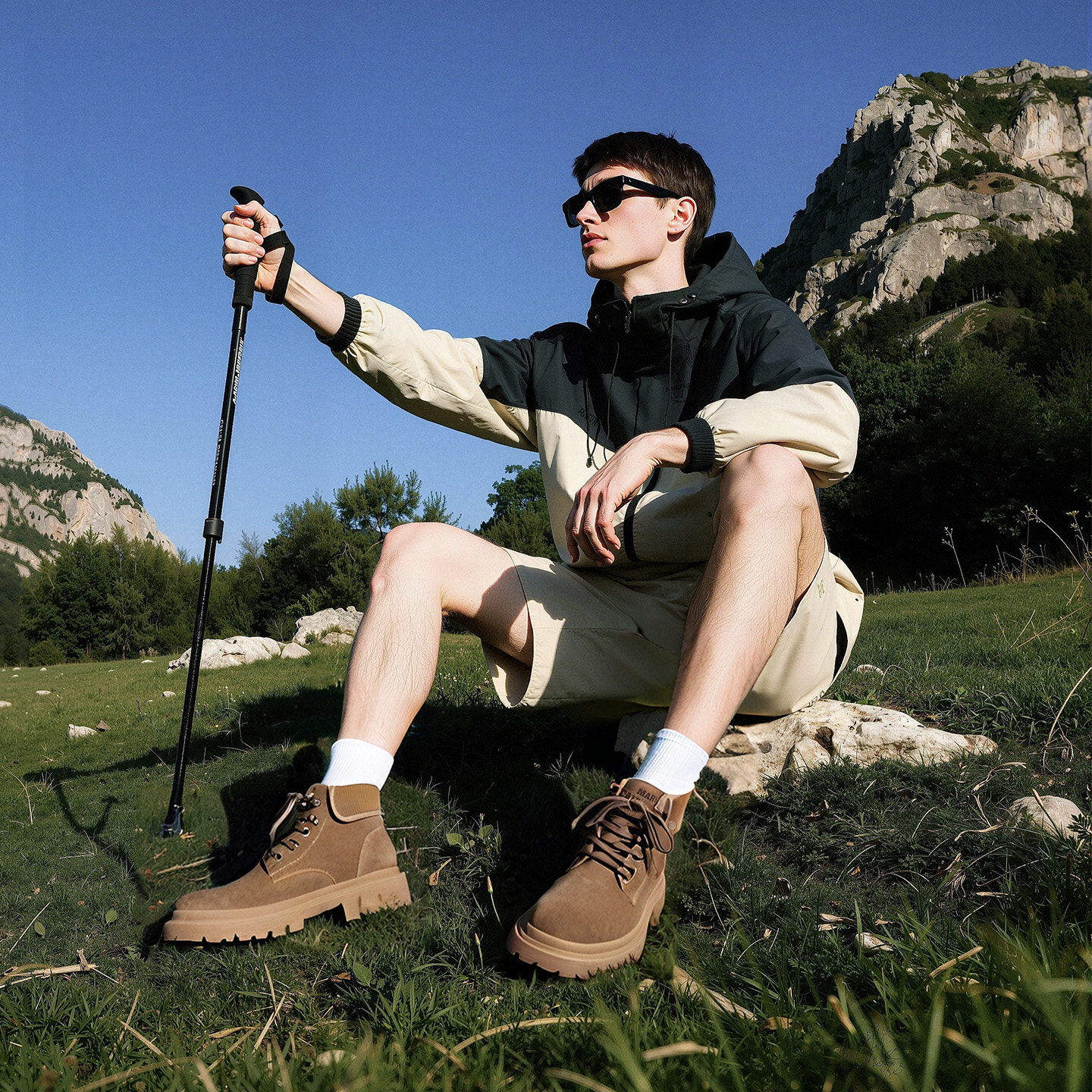 马克华菲复古马丁靴男款夏季英伦真皮大黄蜂伞兵男士工装沙漠靴子,淘宝优惠券,粉丝福利购,淘宝优惠卷