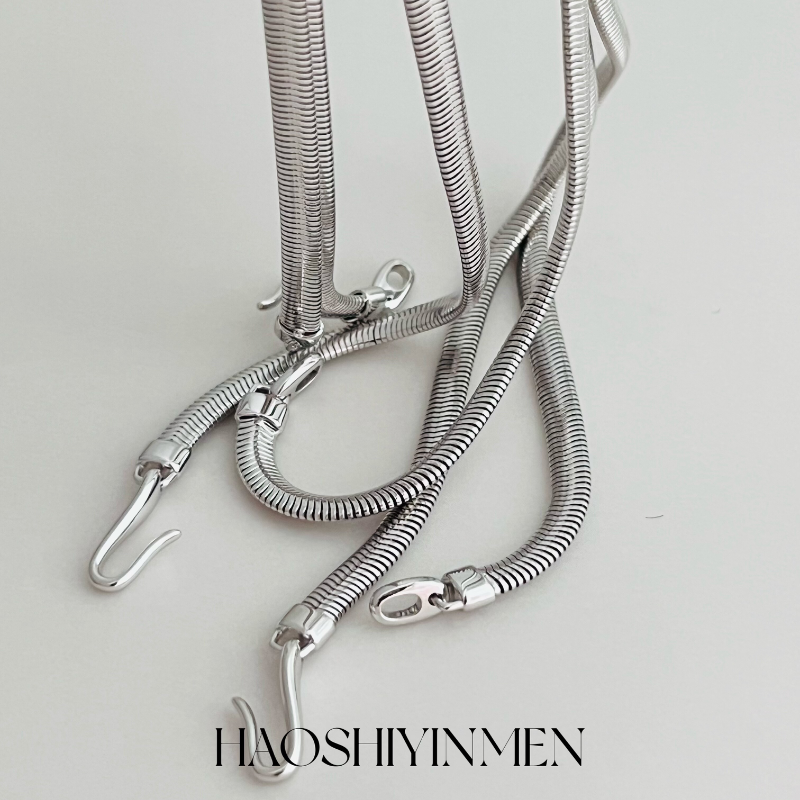 设计师款S925纯银镀铑金蛇骨链项链女时尚百搭高级感毛衣链,淘宝优惠券,粉丝福利购,淘宝优惠卷
