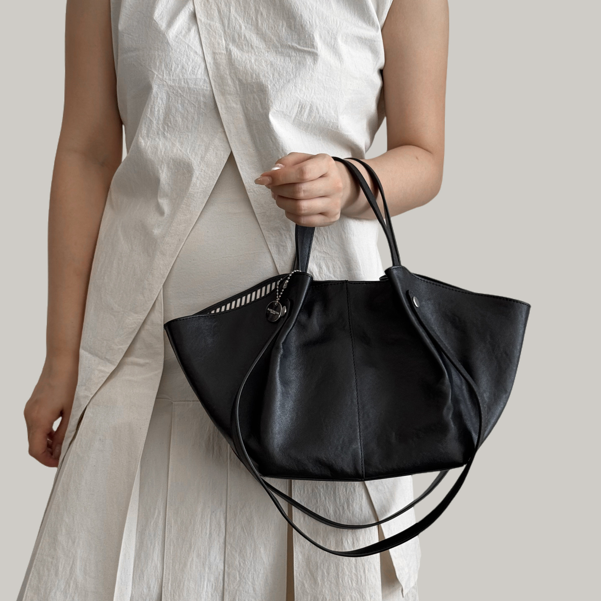 RANU空岛唱片植鞣牛皮菜篮子女包通勤大容量百搭简约托特包手提包,淘宝优惠券,粉丝福利购,淘宝优惠卷