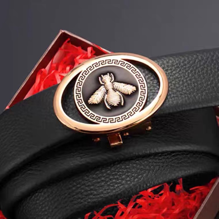 皮带男士式2024新款真皮纯牛皮皮带头层牛皮自动扣商务腰带男款,淘宝优惠券,粉丝福利购,淘宝优惠卷