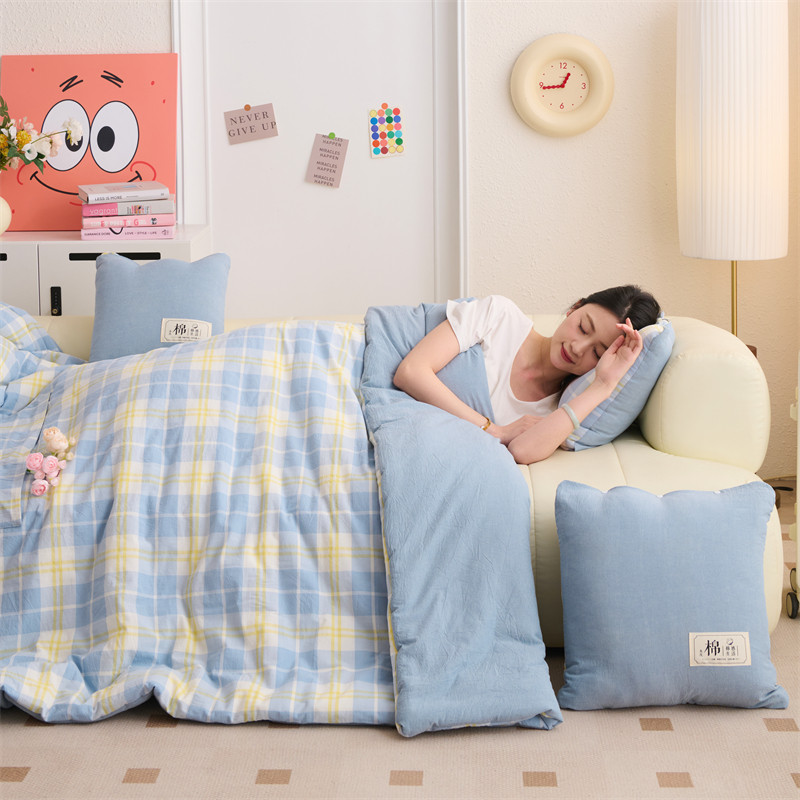 抱枕被子两用纯棉二合一车载靠垫被办公室午睡沙发空调被车载四季,淘宝优惠券,粉丝福利购,淘宝优惠卷