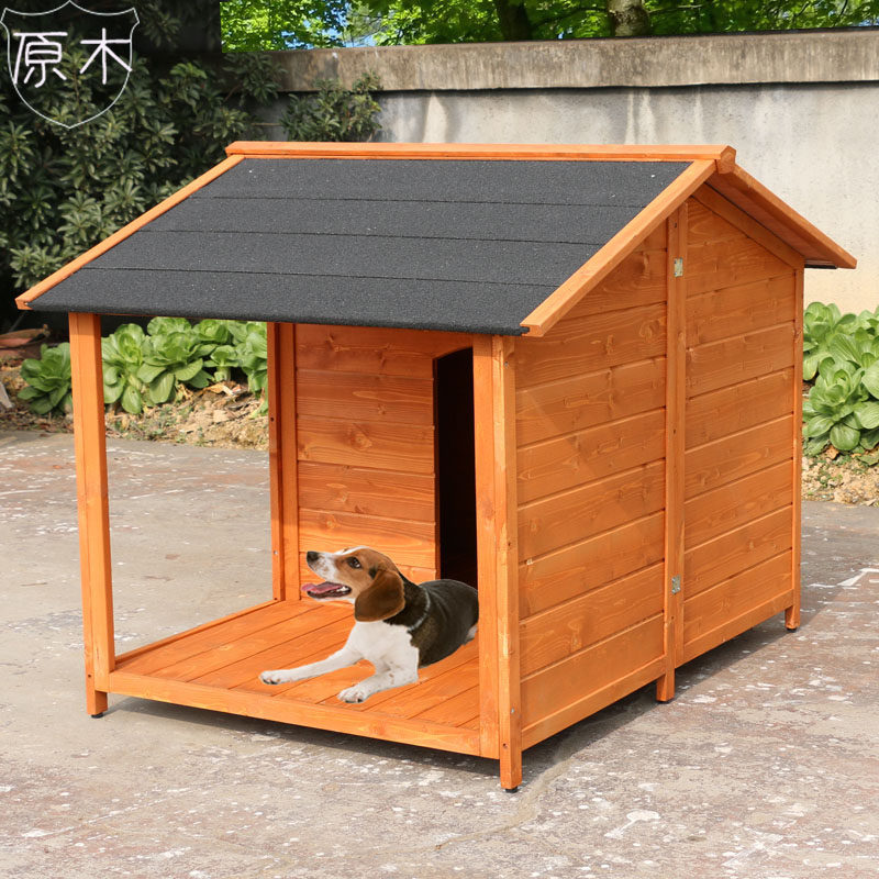 包邮狗屋大号金毛狗窝户外宠物笼大型犬狗笼木质户外防腐狗房用品_虎窝淘