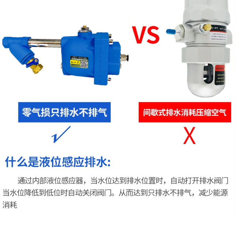 AD-20自动排水器储气罐空压机零气损耗排水器螺杆干燥机疏放水阀 - 图0