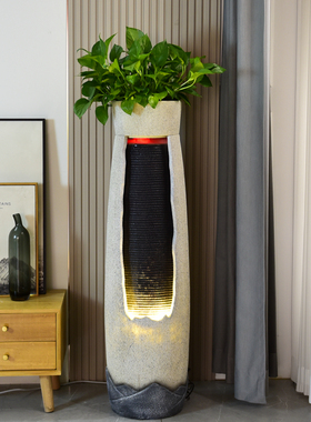 巧娜树脂招财现代客厅流水加湿器