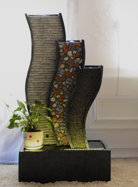 室内流水生财幕墙乔迁礼品摆件