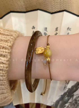 天然石小众百搭福牌手链