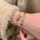 A huge and beautiful small waist titanium steel bracelet for women fashion stacked couple bracelet light luxury niche design high-end hand jewelry