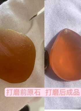 青鱼石吊坠平安压惊石桃子形手工打磨挂件项链吊坠鱼惊石宝宝礼物