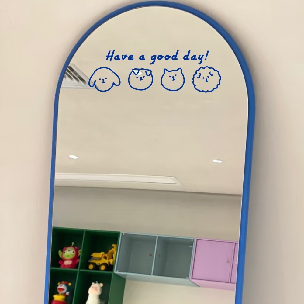 Have a good day卡通动物笑脸治愈家居装饰贴纸镜子玻璃门装饰,淘宝优惠券,粉丝福利购,淘宝优惠卷