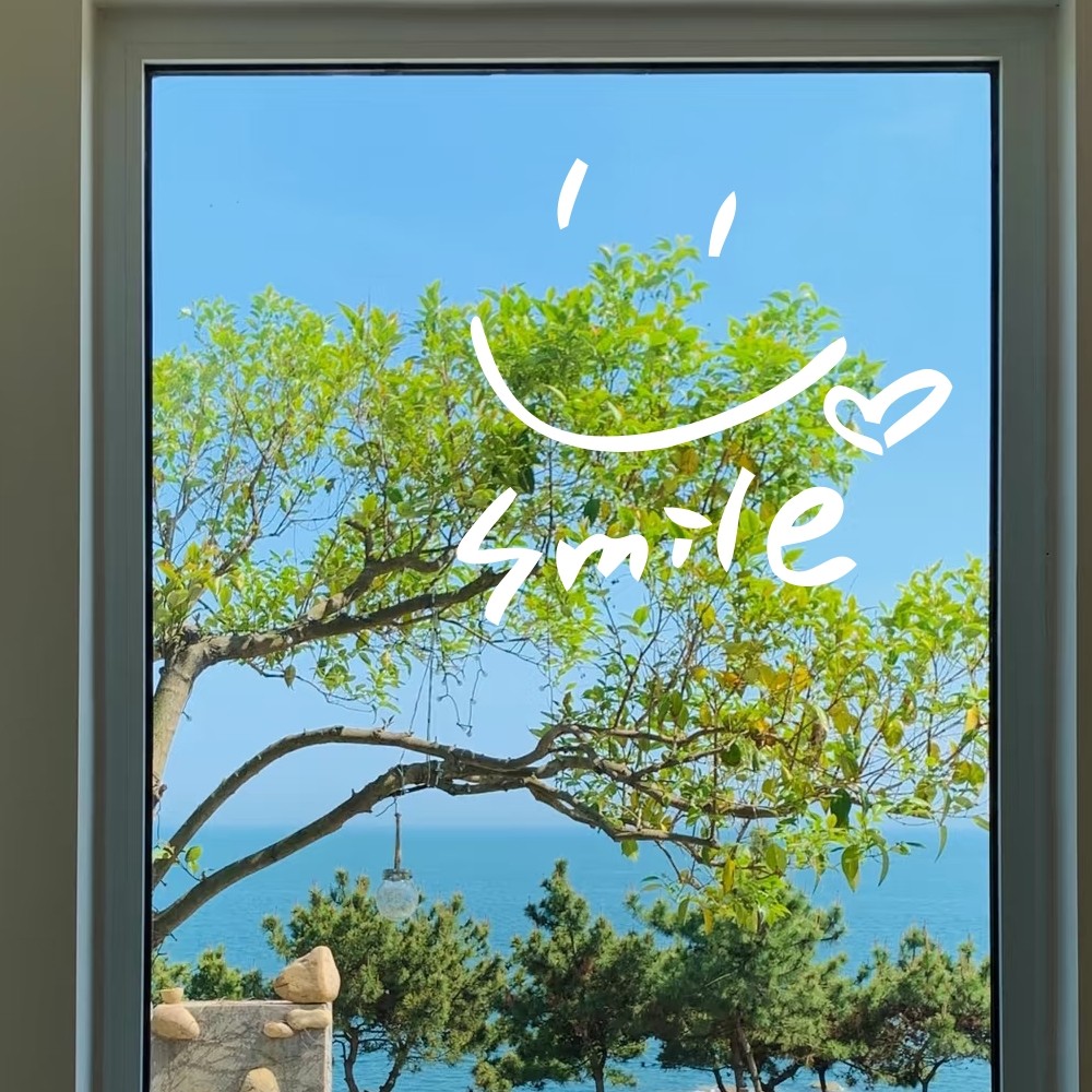 smile be happy good 笑脸治愈系图案创意镜子玻璃门装饰贴纸,淘宝优惠券,粉丝福利购,淘宝优惠卷