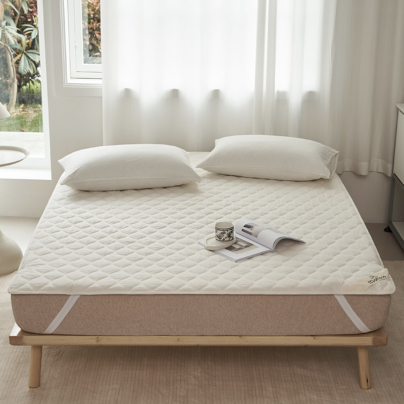 正反全棉席梦思夹棉保护床垫床护垫 四季款绑带纯棉防滑薄床褥子,淘宝优惠券,粉丝福利购,淘宝优惠卷