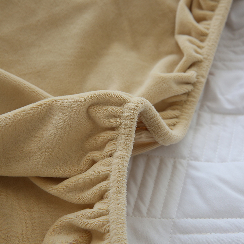 新款超柔德芙绒夹棉席梦思保暖床笠保护套防滑床套1.8单件床罩