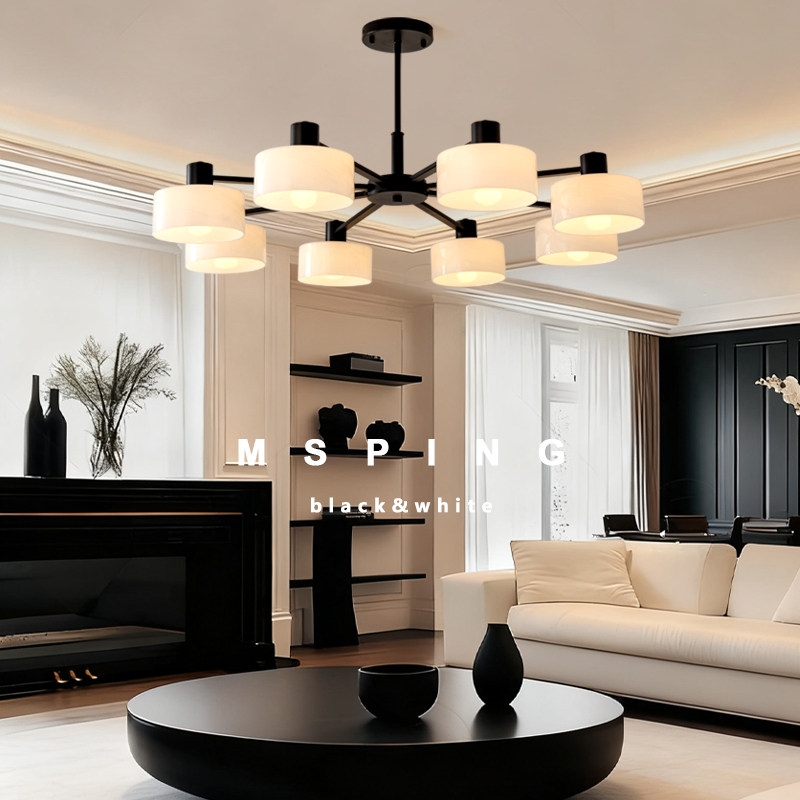 2025新款中古奶油意式轻奢玻璃餐厅吊灯云璃客厅吊灯主灯现代简约,淘宝优惠券,粉丝福利购,淘宝优惠卷