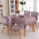 Embroidered European fabric round pastoral chair set