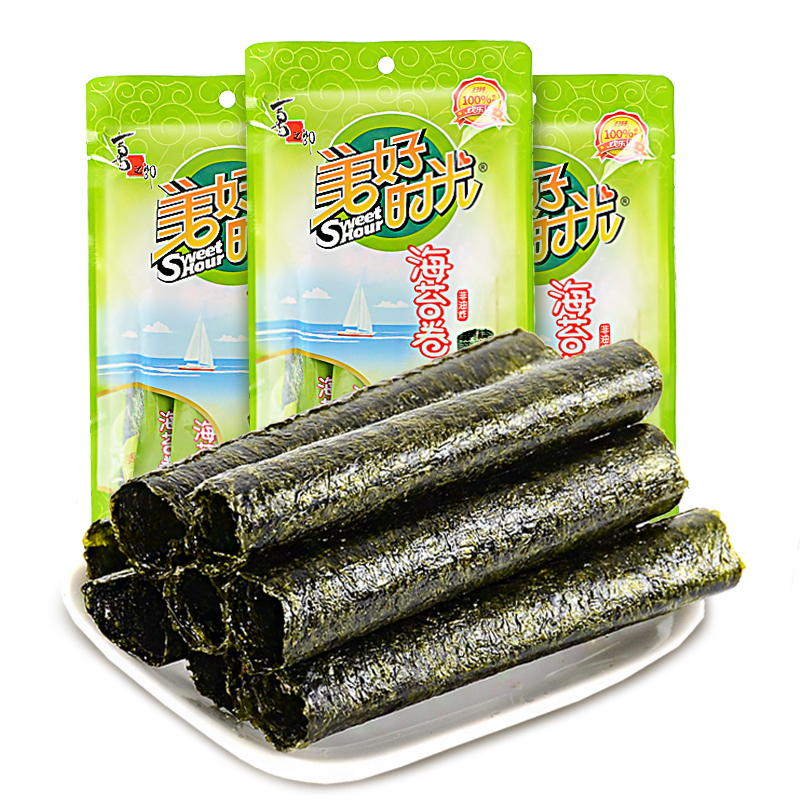 袋即食寿司紫菜儿童休闲零食小吃批发 6 11g 喜之郎美好时光海苔卷 袋即食寿司紫菜儿童休闲零食小吃批发 6 11g 喜之郎美好时光海苔卷