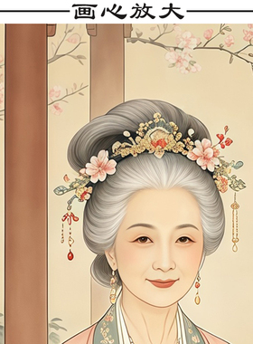 胡家仙画像胡三太爷胡三太奶挂画家用客厅装饰画堂口九尾狐卷轴画