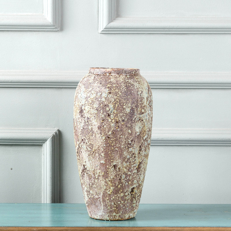 景德镇复古怀旧粗陶罐干花插花富贵竹花瓶客厅卧室电视柜桌面摆件,淘宝优惠券,粉丝福利购,淘宝优惠卷