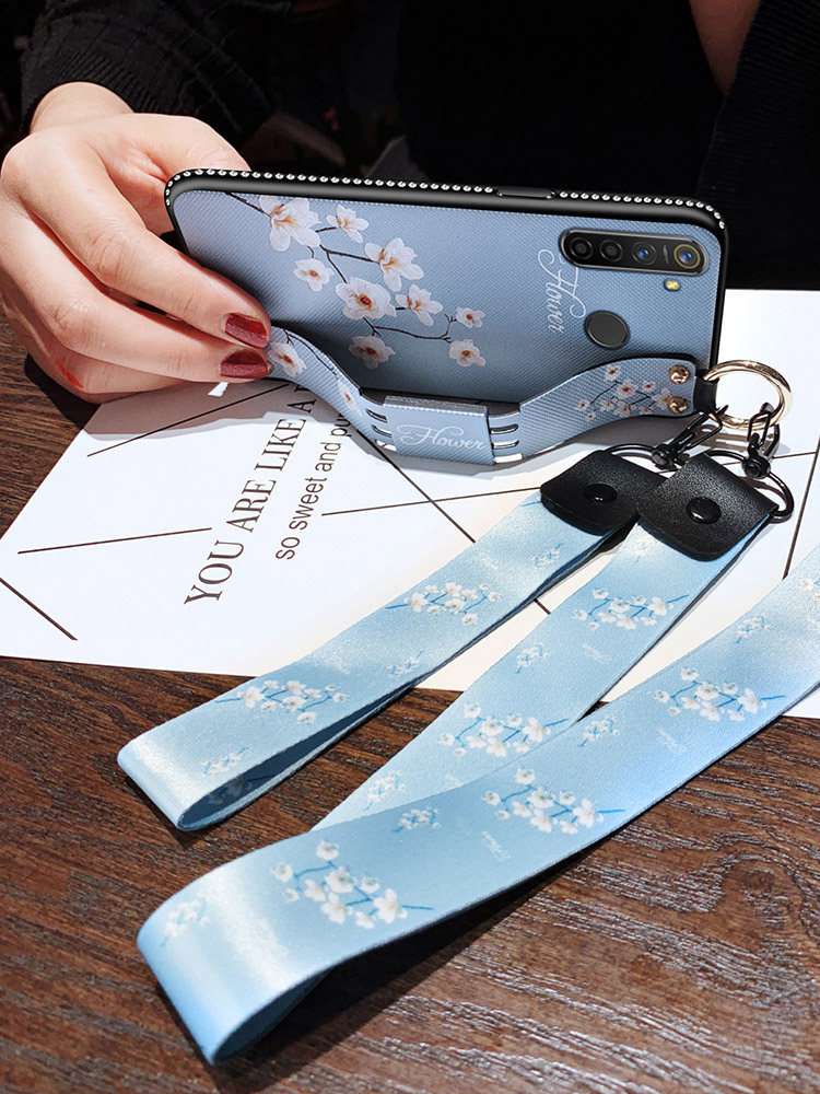 黑贝壳旗舰店realmeQ手机壳realmeX腕带realme X青春版保护硅胶套RMX1971防摔软壳1901挂绳opporealmex真我q女潮钻文艺薄1