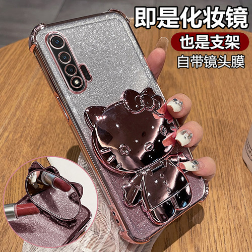 适用华为nova6手机壳nove6透明5g保护硅胶套WLZ一AN00全包防摔AL10软壳novo女64g新款4g高级感65g版带支架n6 - 图0