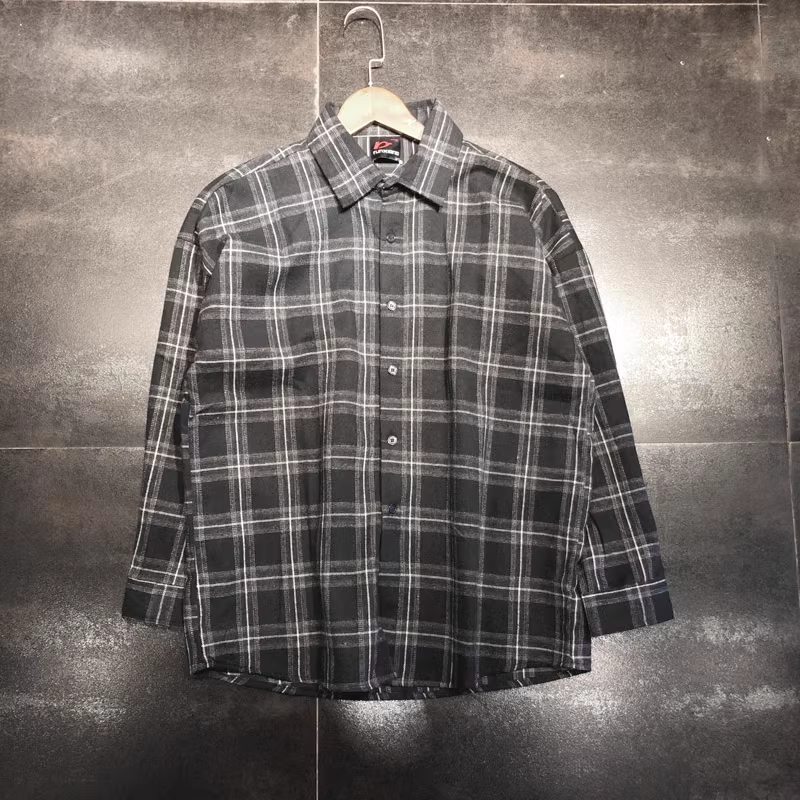 黑色格子衬衫男内搭长袖衣男士黑灰春秋复古黑格子格纹衬衣外套衫,淘宝优惠券,粉丝福利购,淘宝优惠卷