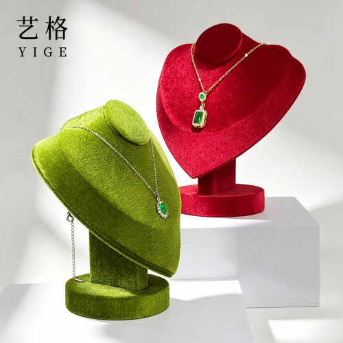高档橱窗展览丝绒珠宝展道具项链展示架首饰模特珍珠饰品人像陈列 - 图0