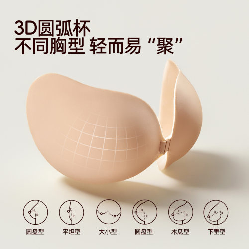 好奇蜜斯防凸小胸平胸专用胸贴聚拢上托芒果杯隐形乳贴女婚纱用夏 - 图2
