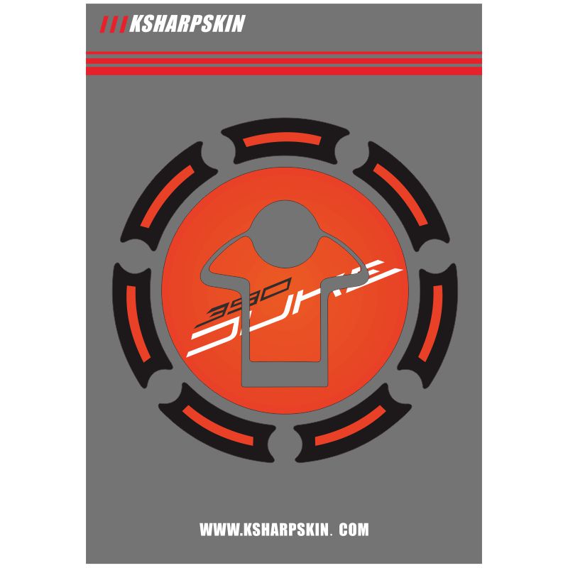 KSHARPSKIN KTM DUKE390 390彩色油箱盖贴 3M鱼骨贴油箱保护贴-图1