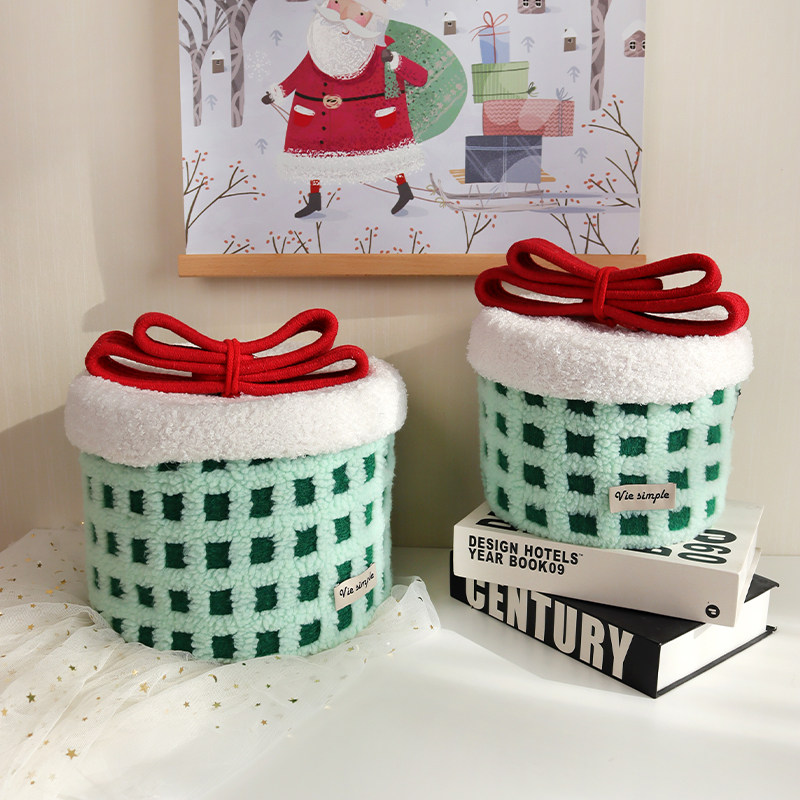 新年礼物盒棉线收纳筐儿童零食玩具置物羊羔绒大容量春节撞色礼盒,淘宝优惠券,粉丝福利购,淘宝优惠卷