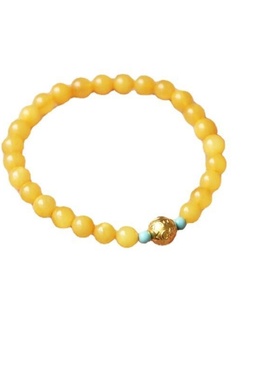 蜜蜡琥珀手串男女士款手链 鸡油黄蜜蜡女玉石民族风琥珀本命