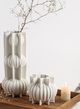 3D打印陶瓷花瓶跨境家居摆件现代风格桌面玄关摆件花器摆设