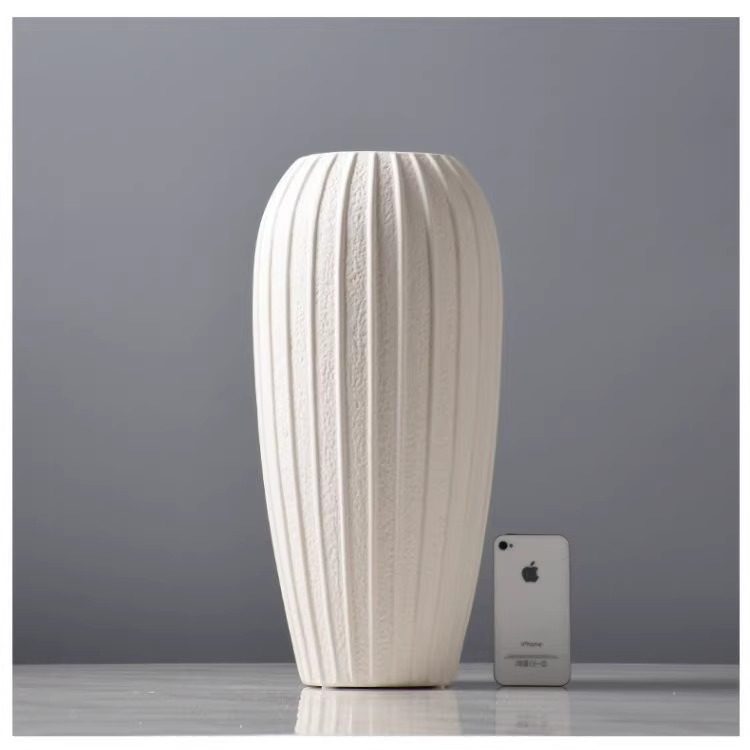 简约花瓶陶瓷花瓶白色花瓶轻奢高级感大号插花客厅装饰精致摆件,淘宝优惠券,粉丝福利购,淘宝优惠卷