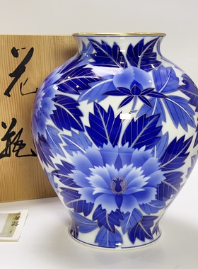 日本 回流 香兰社  满工手绘枫叶花卉 描金 花瓶 花器 摆件