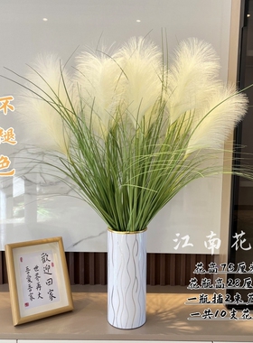 网红5头芦苇花仿真花客厅电视柜摆设花束桌面橱窗装饰品干花绢花