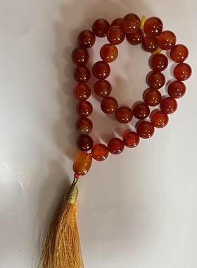 念珠民族用品玛瑙泰斯比哈33粒精品