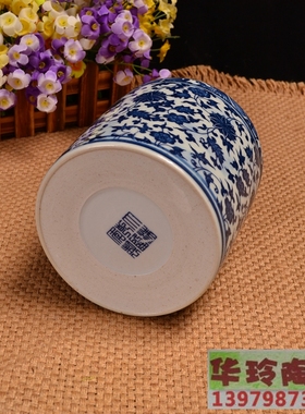 景德镇仿古风笔筒工艺品家居装饰