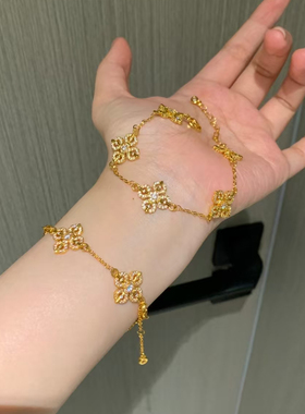 金刚杵手链女满钻十字杵五花手链